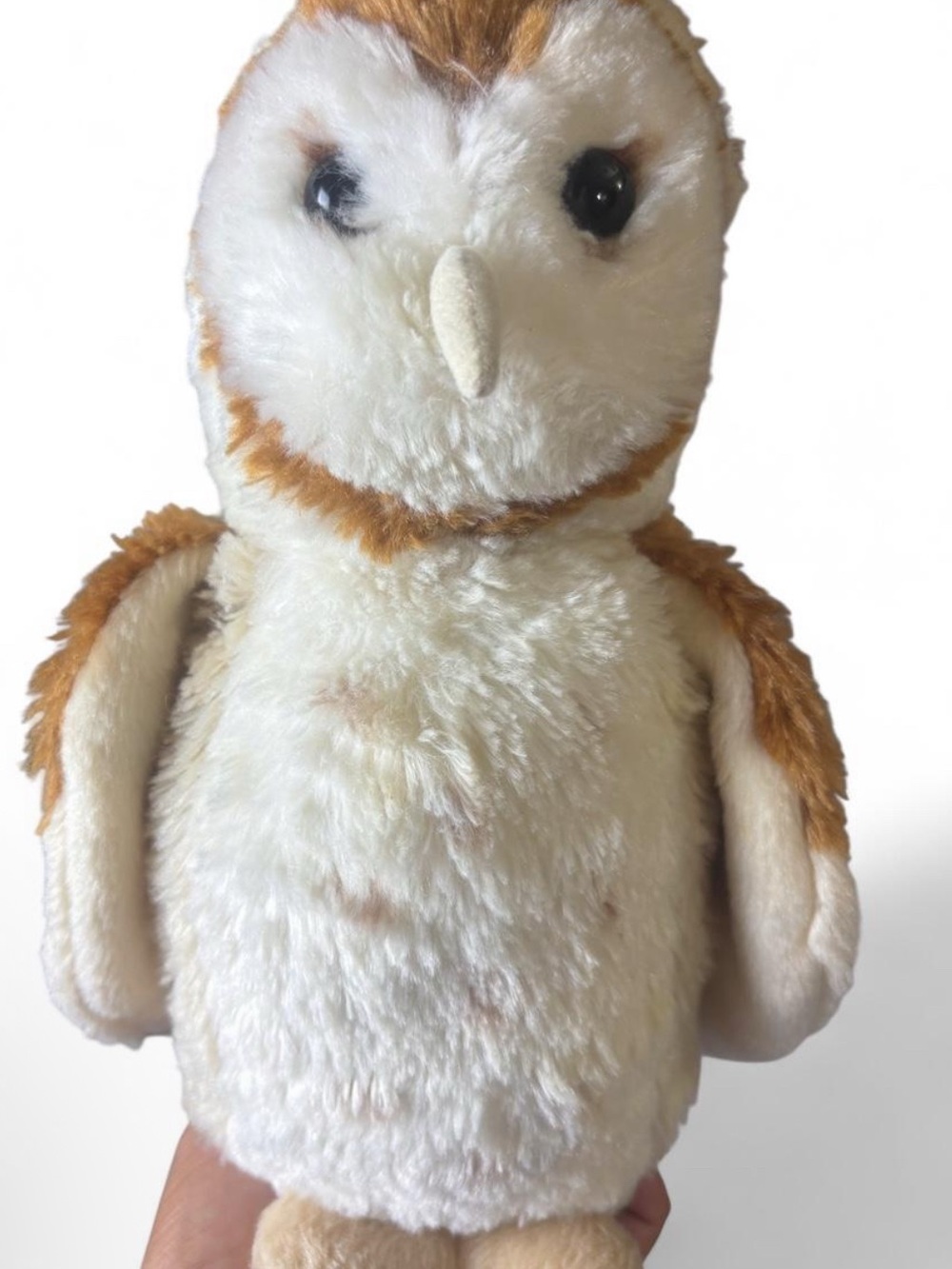Douglas Plush Barn Owl Stuffed Toy - Cream and Brown Soft